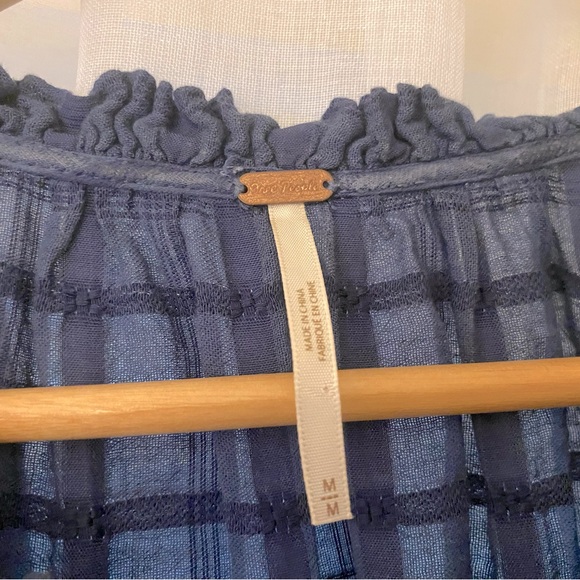 Free People | Blue Plaid Dress - Picture 5 of 9